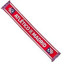 Bufanda Oficial Del Atlético De Madrid 120 Años – Tamaño 140x20 Cm Con Escudo Y Colores Del Club