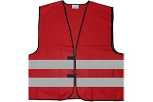 MISTER WARNWESTO Warnweste BZW. Signalweste bunt mit reflektierenden Streifen blank