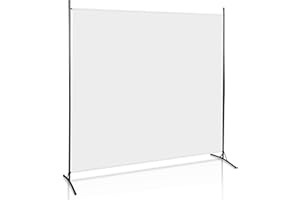 Eulenke Paravent 180 x 180 cm, 1 pezzo in tessuto, divisorio grande, divisorio per giardino, balcone, privacy, parete per uffici, giardino, balcone, beige