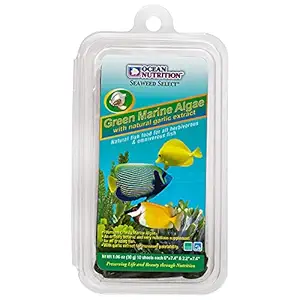 Ocean Nutrition Algae Seaweed Fish Food with Clip Inside (Green, 30 g)