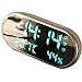 Produktbild hifuture Elektronischer Digital Alarm Uhr mit Thermometer & Hygrometer USB wiederaufladbar non-radiation Energiesparend Luminous tick-free Verstellbarer & Zeit LED-Uhr mit Sleep Funktion grün