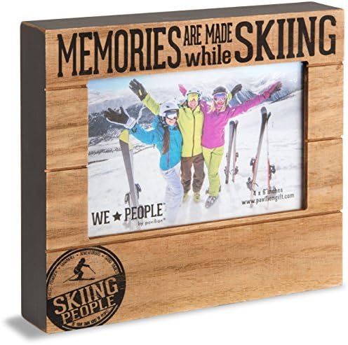 We People Memories are Made While Skiing 4x6 Picture Frame, Brown
