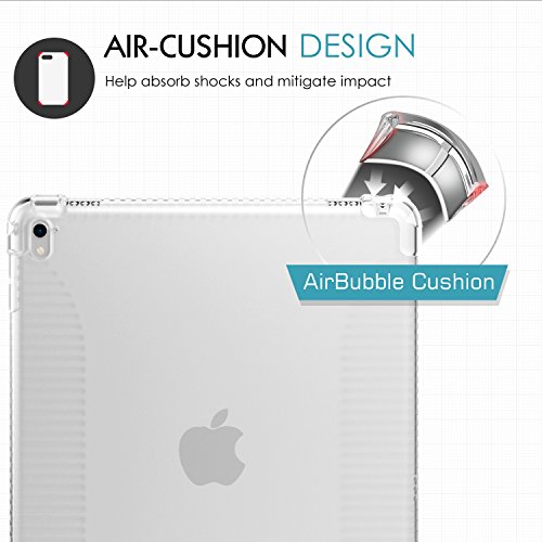 MoKo Hülle für iPad Pro 9.7 – Soft Flexible TPU Kristall Klar Schale Schutzhülle Stoßdämpfung Crystal Case Cover Durchsichtig für Apple iPad Pro 9.7 Zoll 2016 Modell Tablet, Transparent - 7