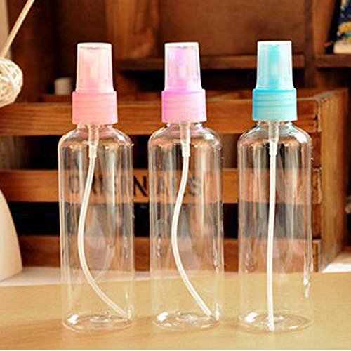 ZeroShop(TM)Clear Spray Bottles / Portable Refillable Durable Fine Mist Sprayer Bottles for Cleaning Products,Beauty Treatments / 3 Piece Set (Colors may Vary)