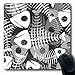 Produktbild Mousepads für Computer, die schwarze Fischgräten zeichnen Fischartiges Skelett Anatomie der wild lebenden Tiere Kontur Toter Tod Gekritzel-Entwurfs-Schädel Rutschfeste längliche Spiel-Mausunterlage