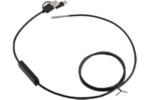 GAROSA Prise en de L'endoscope USB Objectif 3 en 1 de 3,9 Mm pour Caméra de Serpent D'inspection D'endoscope Android étanche (1 mètre de Fil Souple)
