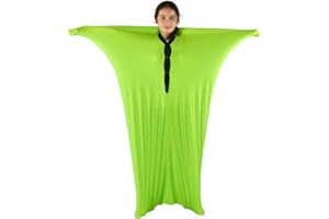 TOPARCHERY Sensory Stretchy Body Sock for Individuals with Autism, Anxiety - Deep Pressure Simulation Body Blanket - Full-Body Wrap - Snap Closure (Large 56"x27", Green)
