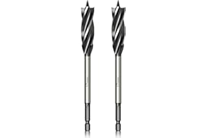 Meccion Professionale Punta per Legno 17mm x 165mm x 2Pcs Autoalimentata Punta per Trapano a Trivella da 1/4 Pollice Esagonale Gambo Spirale Punta per la Lavorazione del Legno