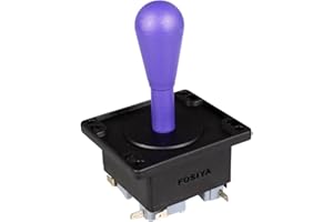 Fosiya American Style 2 Pin Happ Tipo elíptico Arcade Joystick 8 Maneras de la operación, precisión de 0.187" 4.8mm Terminal de Video Juegos Arcade1up Piezas de la máquina Morado Oscuro