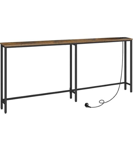 Consoletafel smal, 180 x 23 x 100 cm, 2 etages, consoletafel met opbergruimte, extra lang, gangtafel, bijzettafel, grijs, voor entree, woonkamer, sneeuwwit