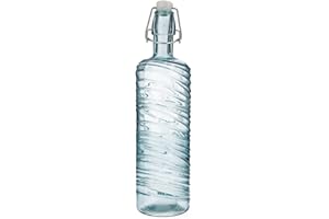 Quid Aire Tischflasche aus Glas mit Deckel, Türkis, 1 Liter