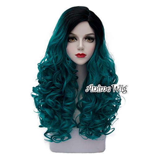 14 Colors Mixed Colors 60cm Lolita Cosplay Heat Resistant Women Curly Wig+ Cap
