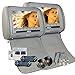 Produktbild 2016 Neueste Zwei Kopfst¨¹tze 9 "Zoll Digital Twin Screens Paar Auto-Kissen-Monitore mit Region Free Dual-Auto-DVD-Player USB SD IR FM Transmitter 32 Bit Spiele + Fernbedienung