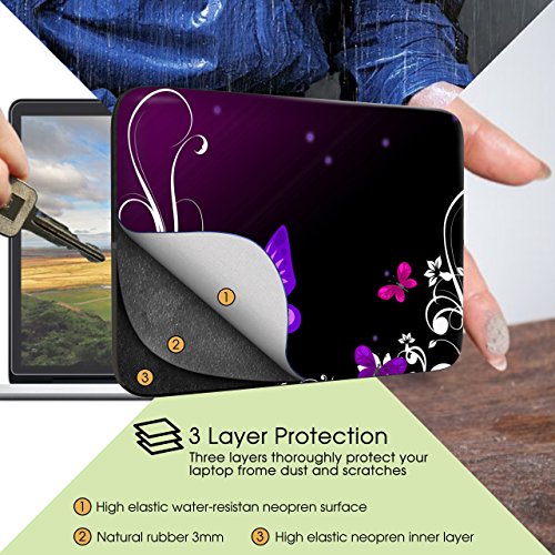 SIDORENKO Tablet PC Tasche f  r 9 7 Zoll   iPad   Samsung Galaxy   ACER Iconia One   Universal Schutzh  lle   H  lle Sleeve Case Etui aus Neopren  Vio