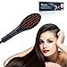 Hair Straightening Brush - Premium 3 in 1 Professional Digital Electric Straightener - Ceramic Ionic Anti Frizz -Best Styling Detangling Comb for Natural Silky Hair - Salon Quality