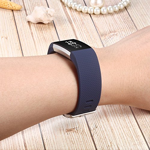 DigiHero Fitbit Charge 2 Ersatz-Armbänder, Metall-Schließe, ohne Tracker - 6