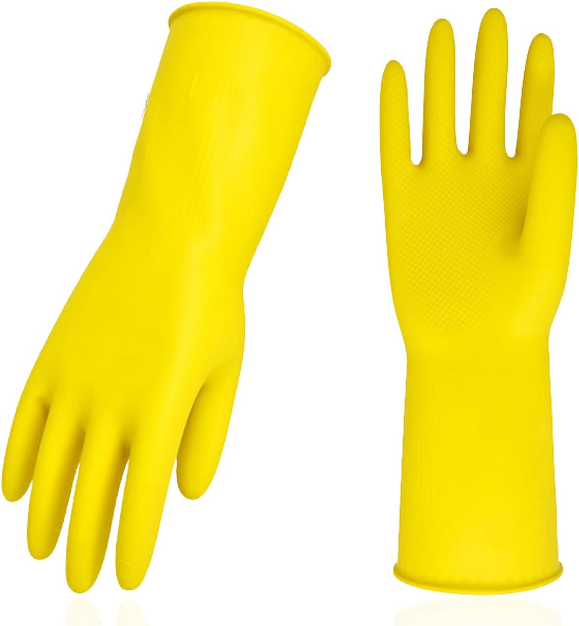 Vgo... Reusable Household Gloves, Dishwashing gloves, Extra Thick, Long Sleeves, Kitchen Cleaning/Painting/Gardening/Pet Care