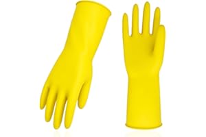 Vgo... Wielokrotnego użytku domowego rękawice do czyszczenia, gumowe rękawice do mycia naczyń, dodatkowa grubość, długie rękawy, sprzątanie kuchni/praca/malowanie/ogrodnictwo/pielęgnacja zwierząt