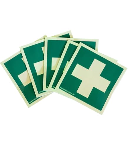 Erste-Hilfe Aufkleber Nach ISO 7010 – 10 Stück, 20 X 20 Mm, Selbstklebende Folie