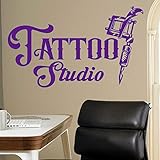 Einfach zu verwenden xingbuxin Vinyl Wandtattoos Für Tattoo Studio Decor Tattoo Zeichen Werkzeuge Wandaufkleber Tattoo Club Murals Tattoofarbe Studio Shop Aufkleber 4 95x57 cm