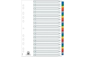 Elba Intercalaire A4 numérique 31 Positions Assorti