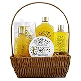 GLoss - Coffret De Bain Pour Femme - Collection Luxury Argan Oil - Panier en osier - Huile Argan