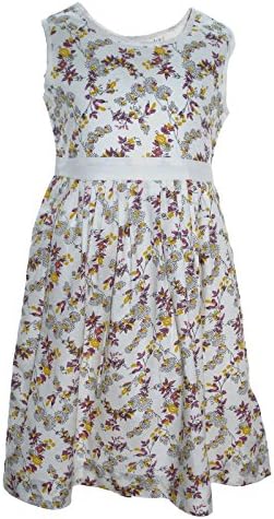 Mini Boden Floral Summer Dress (3-4 Years) Cream