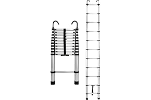 Drabest - Stege - Teleskopstege - Utdragbar stege - hopfällbar stege, aluminiumstege - multifunktionsstege - multifunktionell