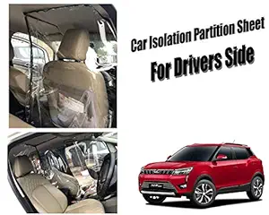WolkomHome Isolation Partition Curtain & Protective Transparent PVC Car Safe Protector Driver Side Divider Film for Mahindra XUV 300
