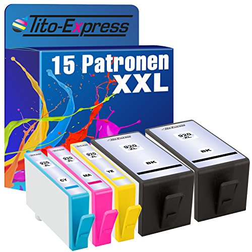 PlatinumSerie® 15 Druckerpatronen XXL mit Chip und Füllstandsanzeige kompatibel zu HP 920 XL HP OfficeJet 6000 6000 Wireless 6000 special Edition 6500 6500 Wireless 6500 A 6500 A Plus 7000 7500 A Wireless 7000 special Edition 7500 A
