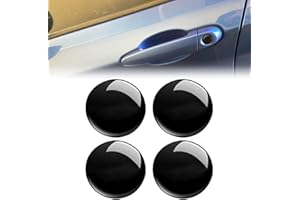 Ericetion Car Lock Protection Sticker - Universal - Black - 4 Pieces - Plastic & Rubber - Car Door Lock Cover - Car Door Lock (Car Door Lock) - 2502482031