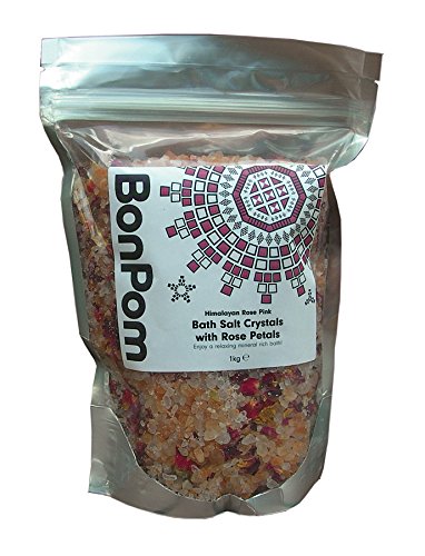 (10 PACK) - BonPom - Himalayan Bath Salt Rose | 1kg | 10 PACK BUNDLE