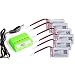 Produktbild Keenstone 3,7V 400mAh 25C LiPO Batterie 6 in 1 Ladegerät für Hubsan X4 (H107C H107D H107P H108) und Walkera Super CP, V252, JXD385, UDI U816A, JJRC H6C, Mini CP, Genius CP, Holy Stone F180C, GoolRC T5 T5C T5W T5G ( 6er Pack)
