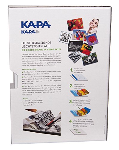 Kapa-fix Box mit 8 Leichtstoffplatten DIN A4 selbstklebend zum Aufziehen von Digitalfotos und für den Modellbau- - 2