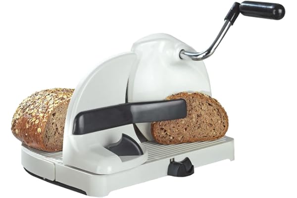 Maximex Brödskärmaskin – med handvev, rostfritt stål rostfritt, 31 x 20 x 29 cm
