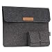 Produktbild MoKo 10-11" Tragbare Filz Schutzhülle Tasche für All-New Amazon Fire HD 10 Tablet, Felt Schutztasche Cover für Fire HD 10,1 Zoll Tablet 2017/2015 Modell, mit Kleine Power Bank Tasche - Dunkelgrau