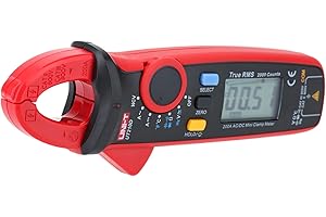Yiru UNI-T UT210D AC/DC 200 A True RMS, multimetro digitale con intervallo automatico, tensione e corrente, tester di misurazione della resistenza con capacità di temperatura (F/C)