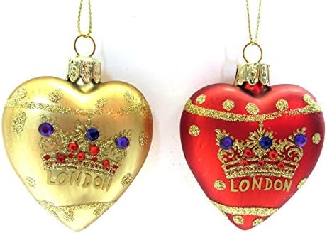 ACHARACTERSHOP Gisela Graham Gold Glass LONDON Christmas Tree Decoration