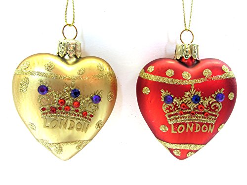 ACHARACTERSHOP Gisela Graham Gold Glass LONDON Christmas Tree Decoration