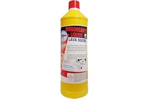 Disgorgante sturalavandini disotturante liquido LAVA SGORG 1000ml = 1,3kg, per tubature otturate, rimuove grasso, capelli, carta, dalle tubature - Midor