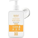 Aravi Organic Oil-Free Sunscreen Body Lotion SPF 50 PA++++ With New-Age UV Filters | (In-Vivo) Dermatologically Tested | Hydr