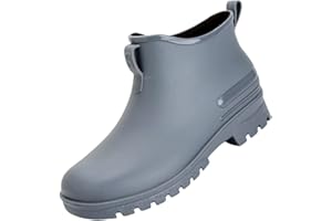BLZZWO Wellington Boots Women's/Men's Half Height Non-Slip Waterproof Rain Boots Short Boots Breathable Wellington Boots Plain Ankle Boots Summer Ankle Boots for Rain Snow Outdoor Non-Slip (UK 3-10)