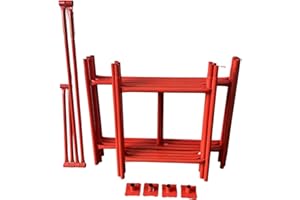 HILL TOP FABRICATIONS CO (1998) LTD - Scaffolding Tower 4.2 Meters (14') Working Height 4x2'6 Base Size. Steel & Polyester Powder Coated (PPC) Safety Orange for A High Quality Durable Finish.