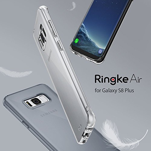 Funda Samsung Galaxy S8 Plus 2017  Ringke  AIR  Ligera como el aire  Carcasa protectora resistente a los ara  azos de TPU transparente ligera y fina - Transparente Clear