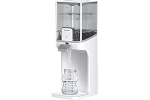 Flaschenzubereiter für Babys, Kisdream Instant Warmer, Flaschenwärmer Baby, Schnelle Einhandbedienung, Einstellbare Temperatur, 3 Modi, Große Kapazität, 24/7 Smart Thermostat Intuitiv