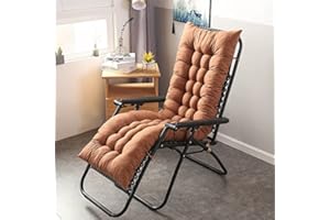 DSAoTeng Cojines de repuesto para tumbona, cojín para banco de jardín con cubierta superior gruesa, cojín para mecedora para tumbona, para interiores y exteriores, jardín, patio (café claro, 150 x 48