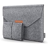 HOMIEE neue 13-13,3 Zoll LaptopTasche mit extra Aufbewahrungsbox, Filz Sleeve Hülle Laptop Ultrabook Notebook Tasche, Netbook, Tablet Hülle Ultrabook, stoßfest (Klett Klebrig Hellgrau)