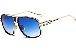 kimorn Sonnenbrille für Herren Retro Goggle Metallrahmen Classic Eyewear AE0336