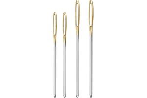 SHANGHh 4 STK Großem Öhr Sticknadeln Stumpfe Nadel Set Augen-Nähnadeln,Garn-Stricknadeln Nähnadeln,Die für Tapisserie-Stopfen Oder Heimwerken Geeignet Sind