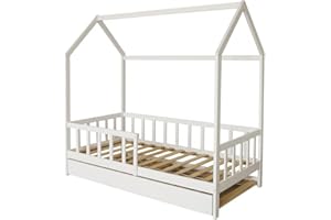 Habitat et Jardin Cama cabaña Infantil Paloma con cajón - 90 x 190 cm - Blanco